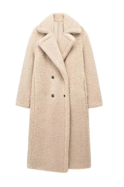 Damen Gemütlicher Warmer Oversize Teddy Mantel